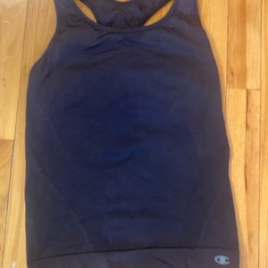 Champion Women's Size S Built In Sports Bra Active Wear Athletic Tank Top  Black